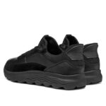 Ανδρικά Ανατομικά Δερμάτινα Sneakers Geox Spherica Plus U56MPA 08522 C9999 Μαύρα