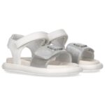 Παιδικά Πέδιλα Calvin Klein Κορίτσι V3A2-80496-1598 X059 Ασημί/Λευκό (24-29)