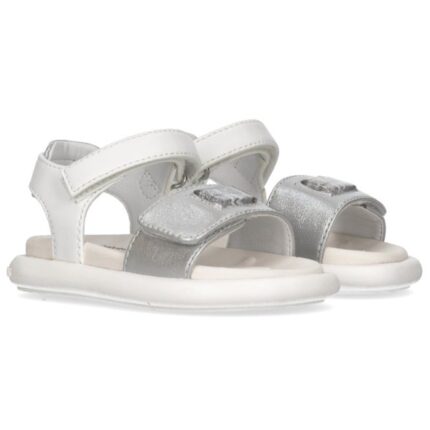 Παιδικά Πέδιλα Calvin Klein Κορίτσι V3A2-80496-1598 X059 Ασημί/Λευκό (24-29)
