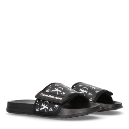 Παιδικες Παντόφλες Slides Calvin Klein Αγόρι V3B0-80634-1172 999 Μαύρες (28-34)