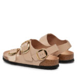 Γυναικεία Ανατομικά Δερμάτινα Σανδάλια Birkenstock Milano 1026484 Μπεζ Narrow Fit