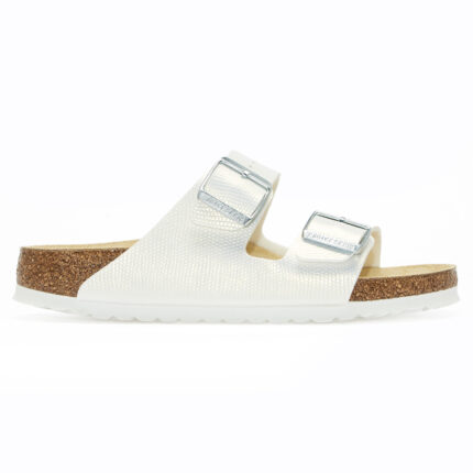 Γυναικεία Ανατομικά Σανδάλια Birkenstock Arizona 1026500 Shiny Lizard Λευκό Narrow