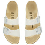 Γυναικεία Ανατομικά Σανδάλια Birkenstock Arizona 1026500 Shiny Lizard Λευκό Narrow