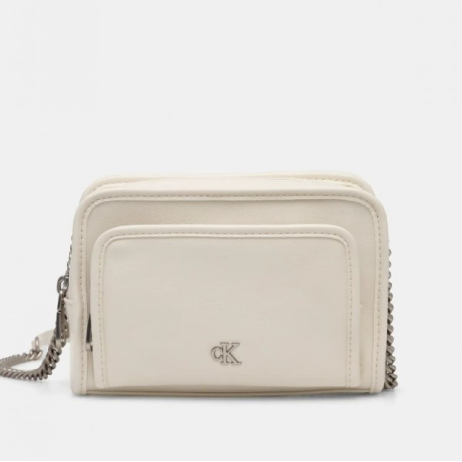 Γυναικεία Τσάντα Χιαστί Calvin Klein K60K613047 YAS Λευκή Γυναικεία Τσάντα Χιαστί Calvin Klein K60K613047 YAS Λευκή