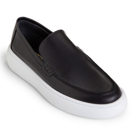 Ανδρικά Δερμάτινα Loafers Makris L4 Μαύρα
