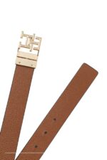 Γυναικεία Δερμάτινη Ζώνη Διπλής Όψης Tommy Hilfiger 3.0 AW0AW18691-BDS Μαύρη-Ταμπά