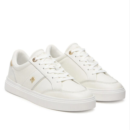 Γυναικεία Δερμάτινα Sneakers Tommy Hilfiger FW0FW09600-YBL Λευκά