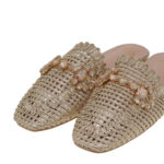 Γυναικεία Mules Exe 23008-A1 Πλατίνα W439W0811L46