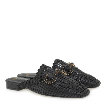 Γυναικεία Mules Exe 23008-A1 Μαύρο W439W0811001