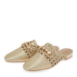 Γυναικεία Mules Exe 23008-A2 Πλατίνα W439W3821L46