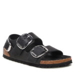 Γυναικεία Ανατομικά Δερμάτινα Σανδάλια Birkenstock Milano 1024953 Μαύρα Narrow Fit
