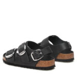 Γυναικεία Ανατομικά Δερμάτινα Σανδάλια Birkenstock Milano 1024953 Μαύρα Narrow Fit